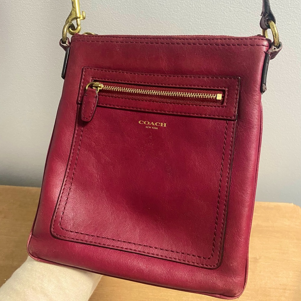 Coach Crossbody in Raspberry Leather
